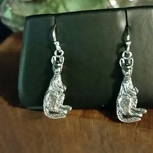 NWOT Solid 925 Sterling Silver Kangaroo Earrings